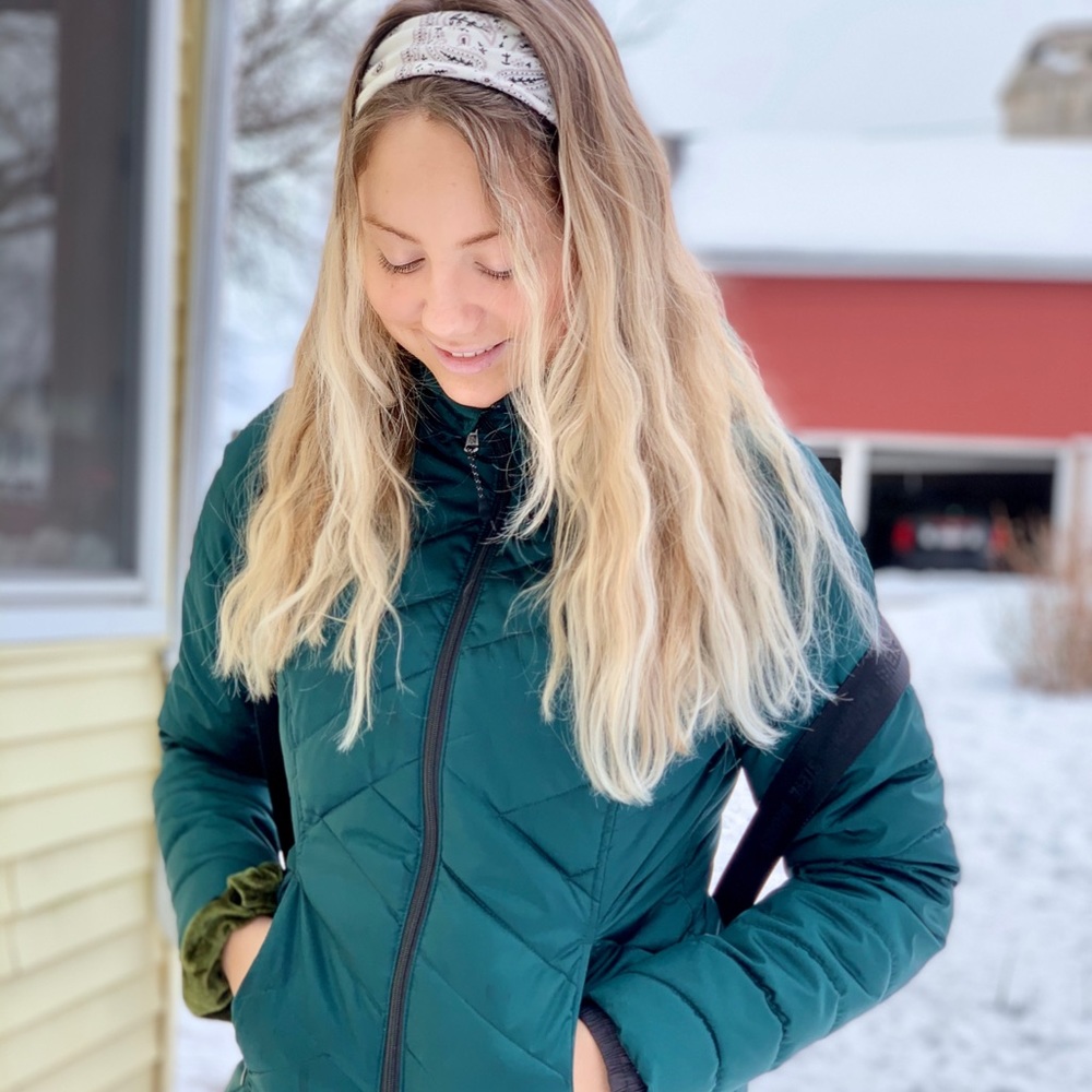Puffy Jacket- blue/green